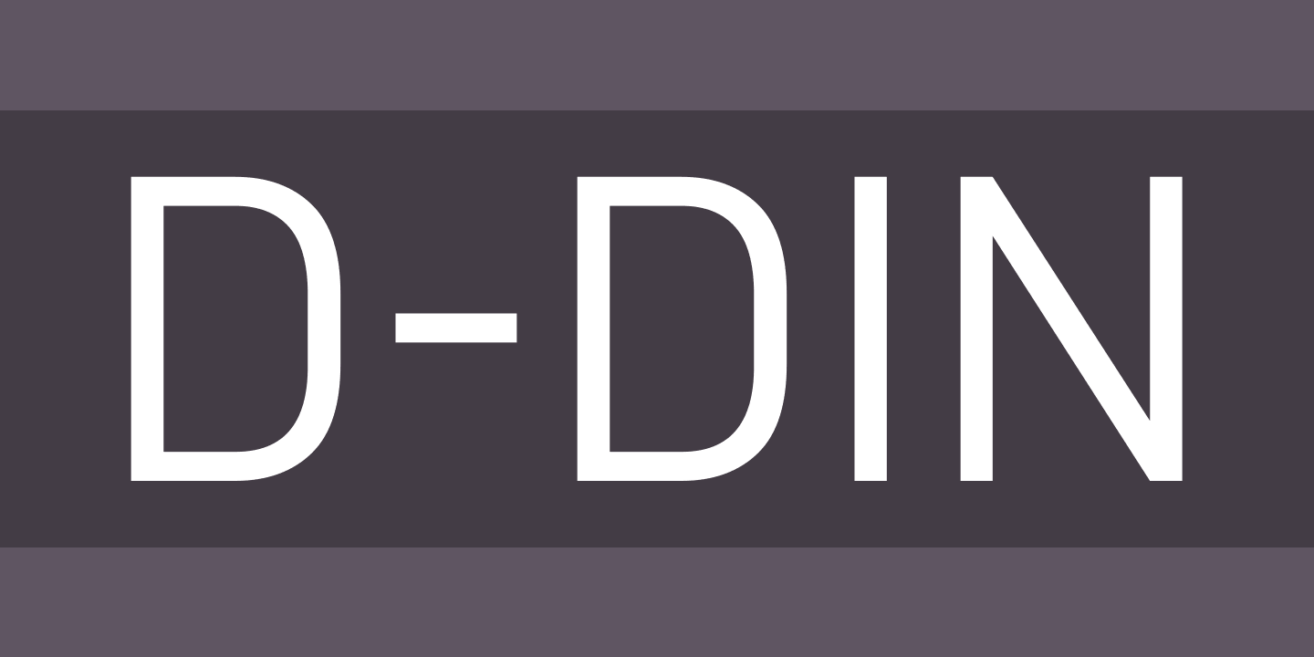 Przykład czcionki D-DIN